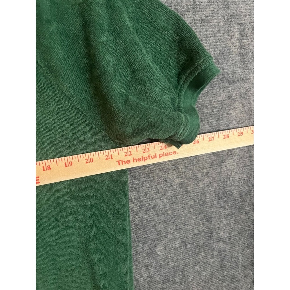 NWT J Crew Polo Oarsman Shirt Mens Large Green Terry Cloth Toweling Resort - Picture 5 of 5